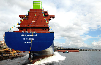 Lançado ao mar primeiro porta-contêiner construído no Brasil