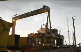 Estaleiro gaúcho é base para construção de cascos de plataformas