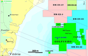Polo Golfinho e Polo Camarupim, no offshore da Bacia do Espírito Santos, são colocados à venda pela Petrobras
