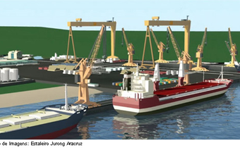 Estaleiro Jurong inaugura pedra fundamental na Barra do Sahy