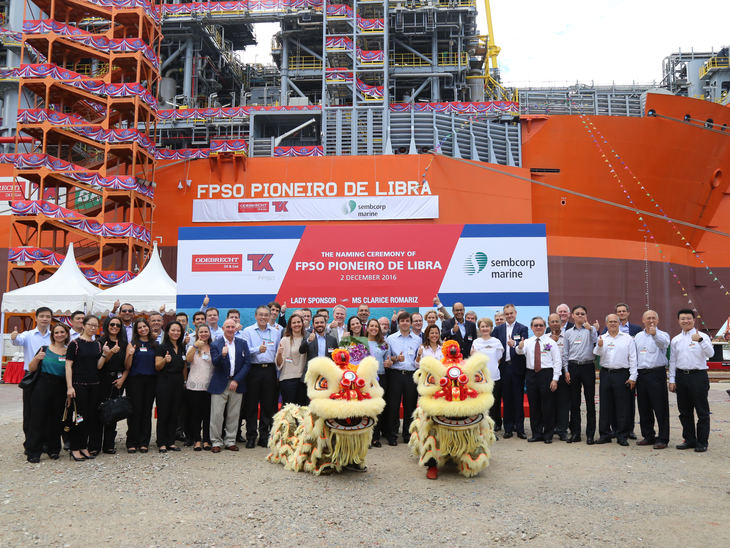FPSO Pioneiro de Libra é batizado no estaleiro Jurong, em Singapura FPSO Pioneiro de Libra é batizado no estaleiro Jurong, em Singapura