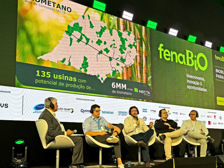Necta destaca biometano como alternativa ao diesel durante a Fenasucro & Agrocana