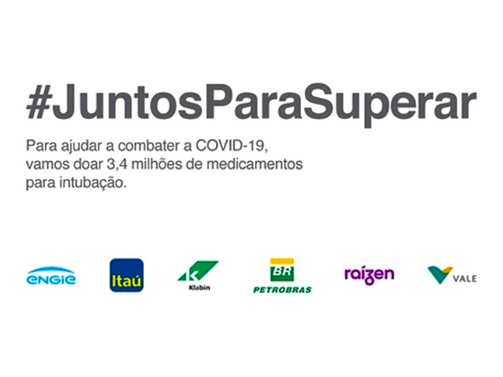 Grupo de empresas se unem para doar 3,4 milhões de medicamentos para intubação