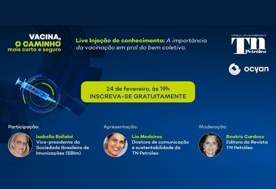 Ocyan apoia live aberta e gratuita sobre a vacina contra Covid-19, próxima quarta (24/02) Ocyan apoia live aberta e gratuita sobre a vacina contra Covid-19, próxima quarta (24/02)