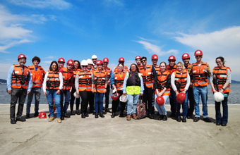 Alunos da UFSC visitam obra do Terminal Gás Sul