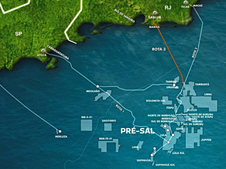 Oferta de gás natural irá aumentar a partir da entrada em operação no próximo ano do Rota 3