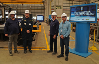Marinha do Brasil inicia a construção do 4º navio da Classe Tamandaré com o Corte de Chapa da F203 - Fragata "Mariz e Barros"