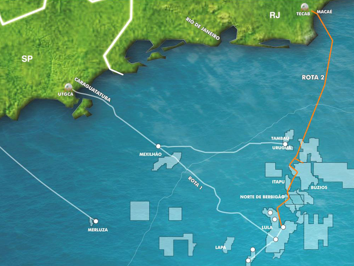 Gasoduto Rota 2 que vai do pré-sal até Cabiúnas atingiu a marca 2 bi de m³ de GN