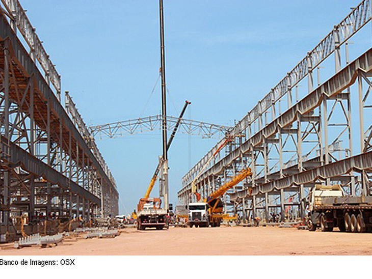 Obras avançam na Unidade de Construção Naval da OSX