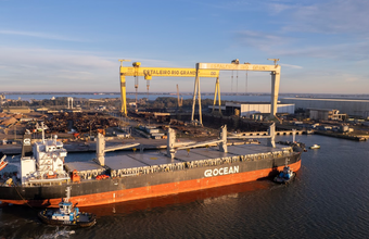Estaleiro Rio Grande recebe 11 mil toneladas de aço para construção de navios Handymax
