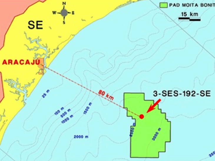 Na área Moita Bonita, Bacia de Sergipe, a Petrobras descobre acumulação de gás e óleo, em águas profundas