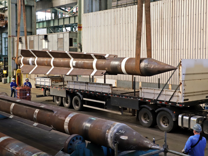 NUCLEP realiza novas entregas de estacas torpedo para a Petrobras
