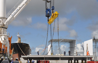 Peças para plataforma chegam ao Porto do Rio Grande