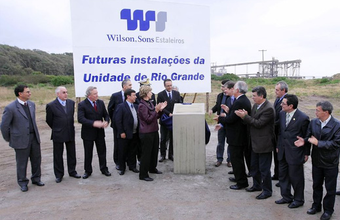 Governadora participou do lançamento das futuras instalações do novo estaleiro do Grupo Wilson, Sons