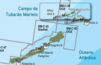 OGX produz 333,1 mil barris em Tubarão Martelo em dezembro  