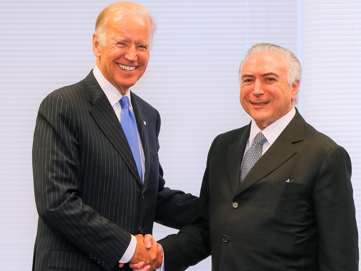 Presidente Temer convida Joe Biden para visitar o Brasil