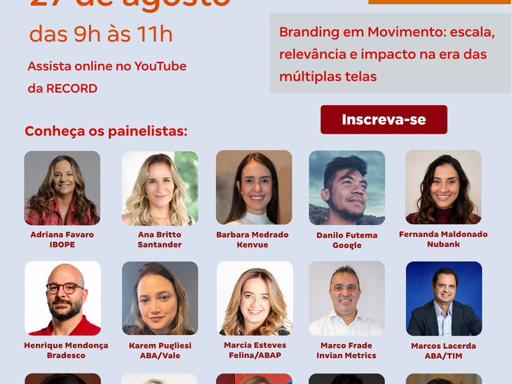 Branding@ABA & RECORD reunirá lideranças para discutir o futuro da construção de marcas